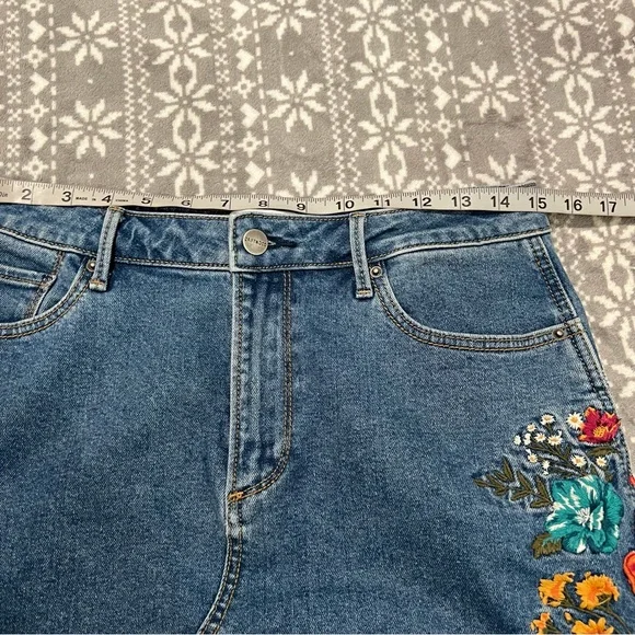 NEW Free People x Driftwood Embroidered Denim Maxi Skirt Size 29 - Picture 12 of 14